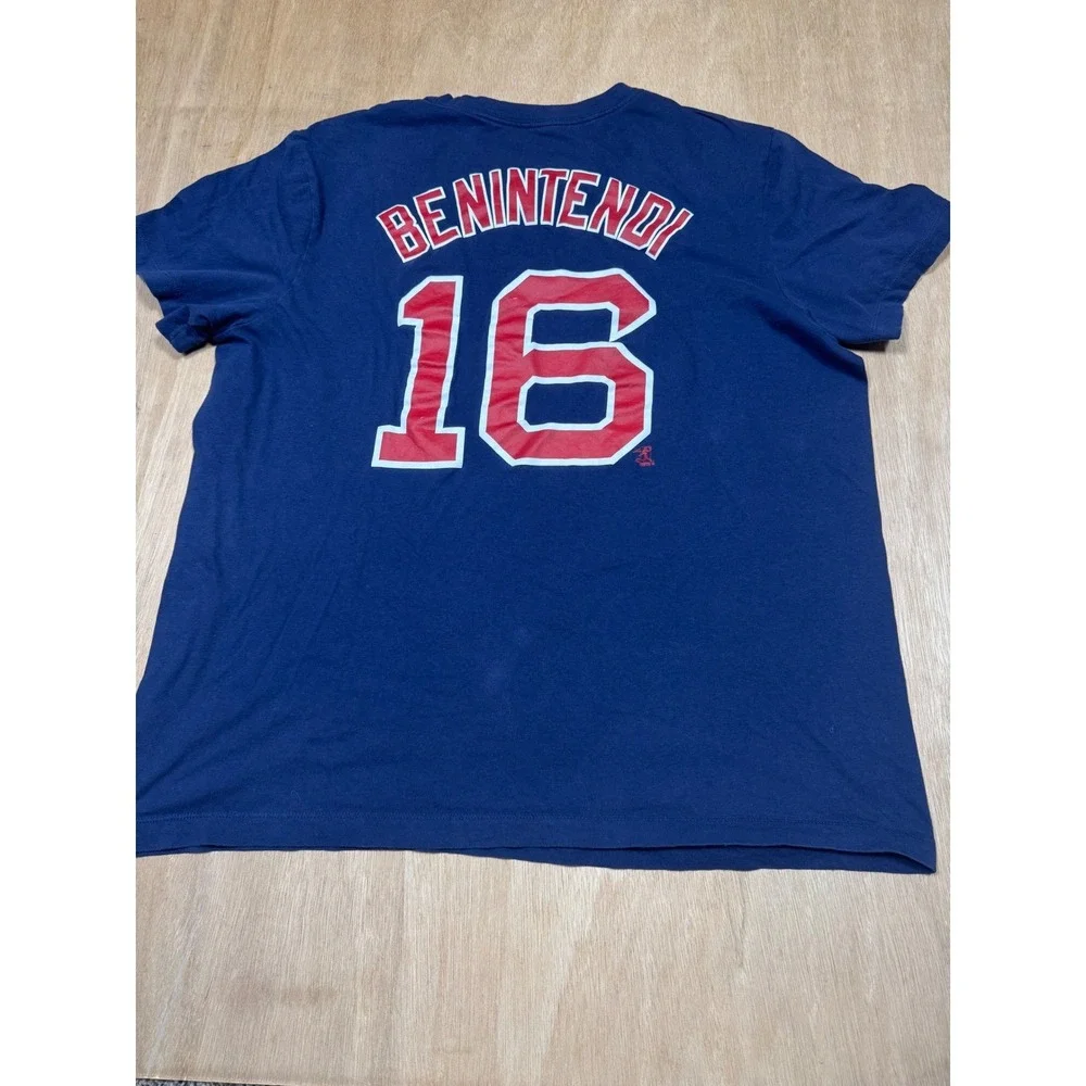 Nike Red Sox Navy Blue Graphic T Shirt Women's The Nike Tee MLB Baseball Size L